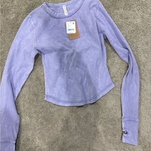 FP Movement by Free People Lavender Long Sleeve Tee, Size Large